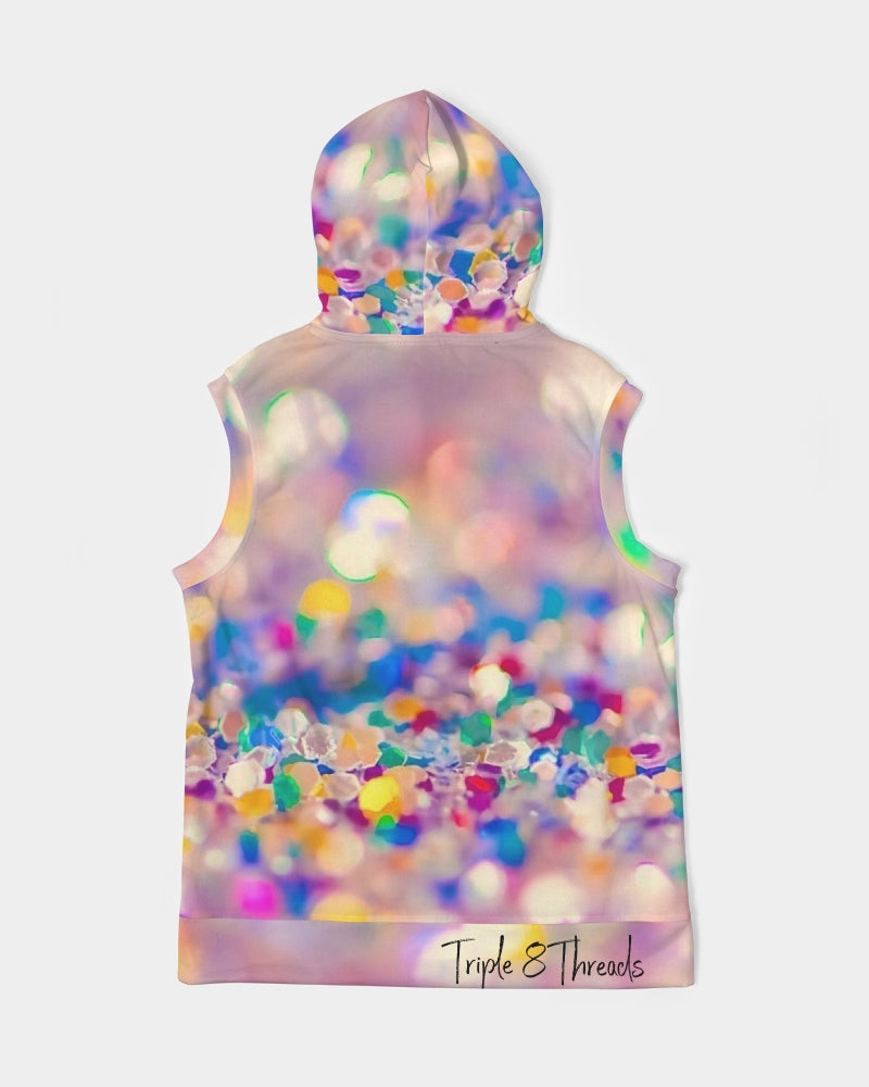 Rainbow Jewels Coruscate Men's Premium Heavyweight Sleeveless Hoodie