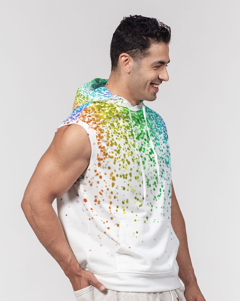 Rainbow Coruscate 2 Men's Premium Heavyweight Sleeveless Hoodie