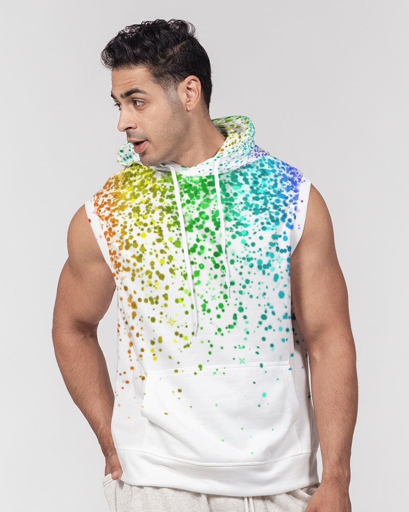Rainbow Coruscate 2 Men's Premium Heavyweight Sleeveless Hoodie