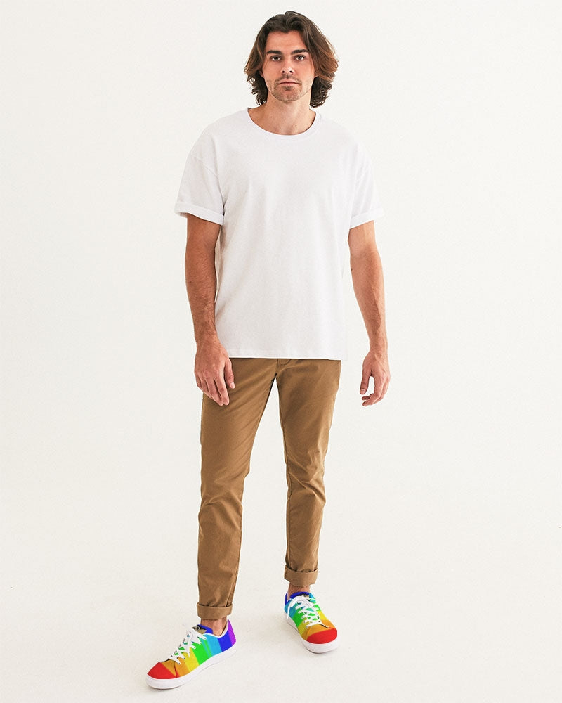 Pride 2022 Men's Painted Rainbow Faux-Leather Sneaker