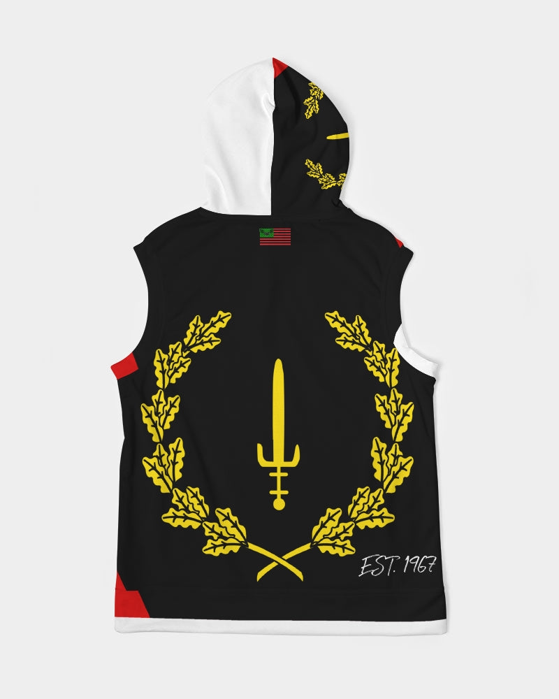 Black American Heritage Flag Men's Premium Heavyweight Sleeveless Hoodie