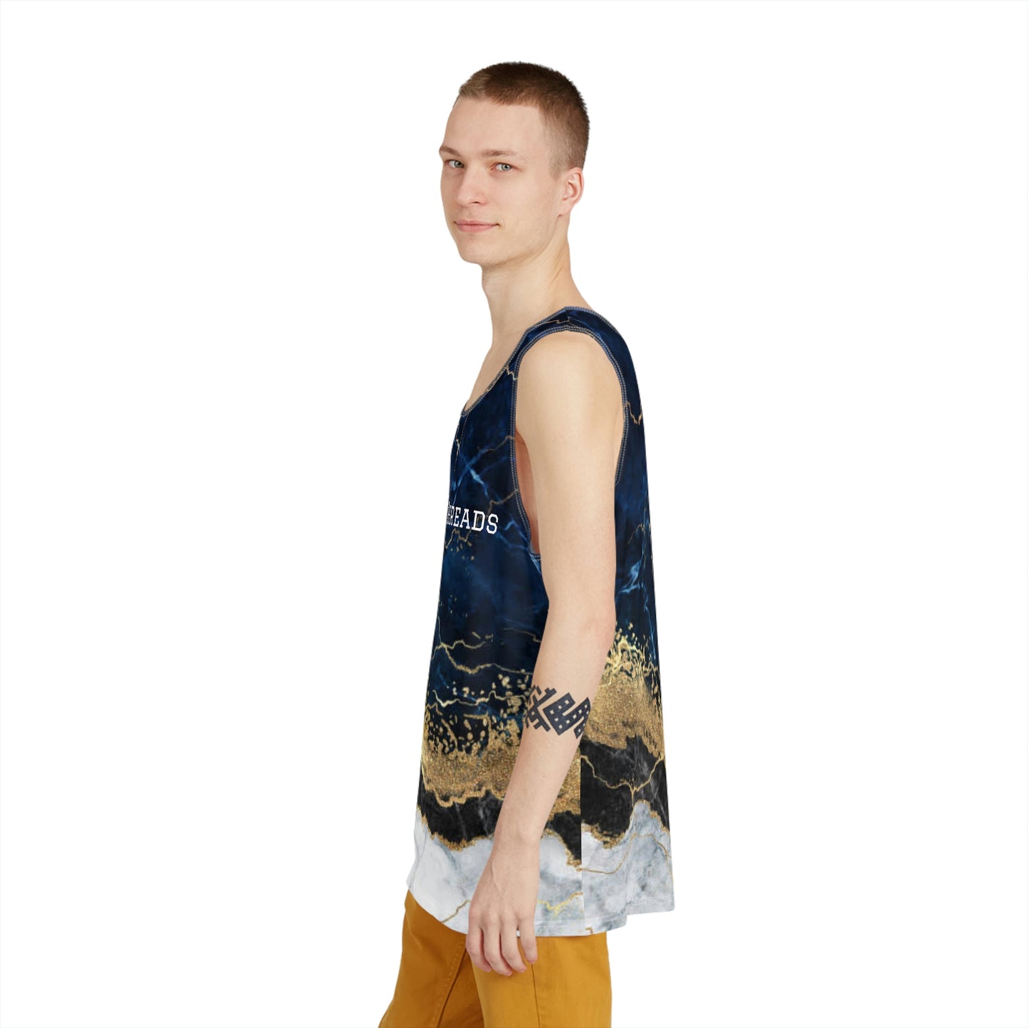 8xquiZit Collection - Tri-color Blue, Gold, & White Men's Tank