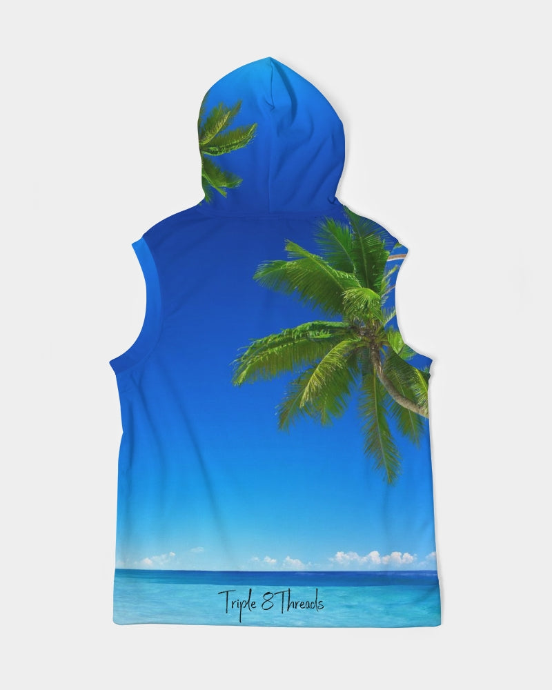 Beach Palms Men's Premium Heavyweight Sleeveless Hoodie
