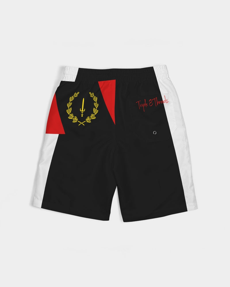 Black American Heritage Flag Boys Swim Trunk