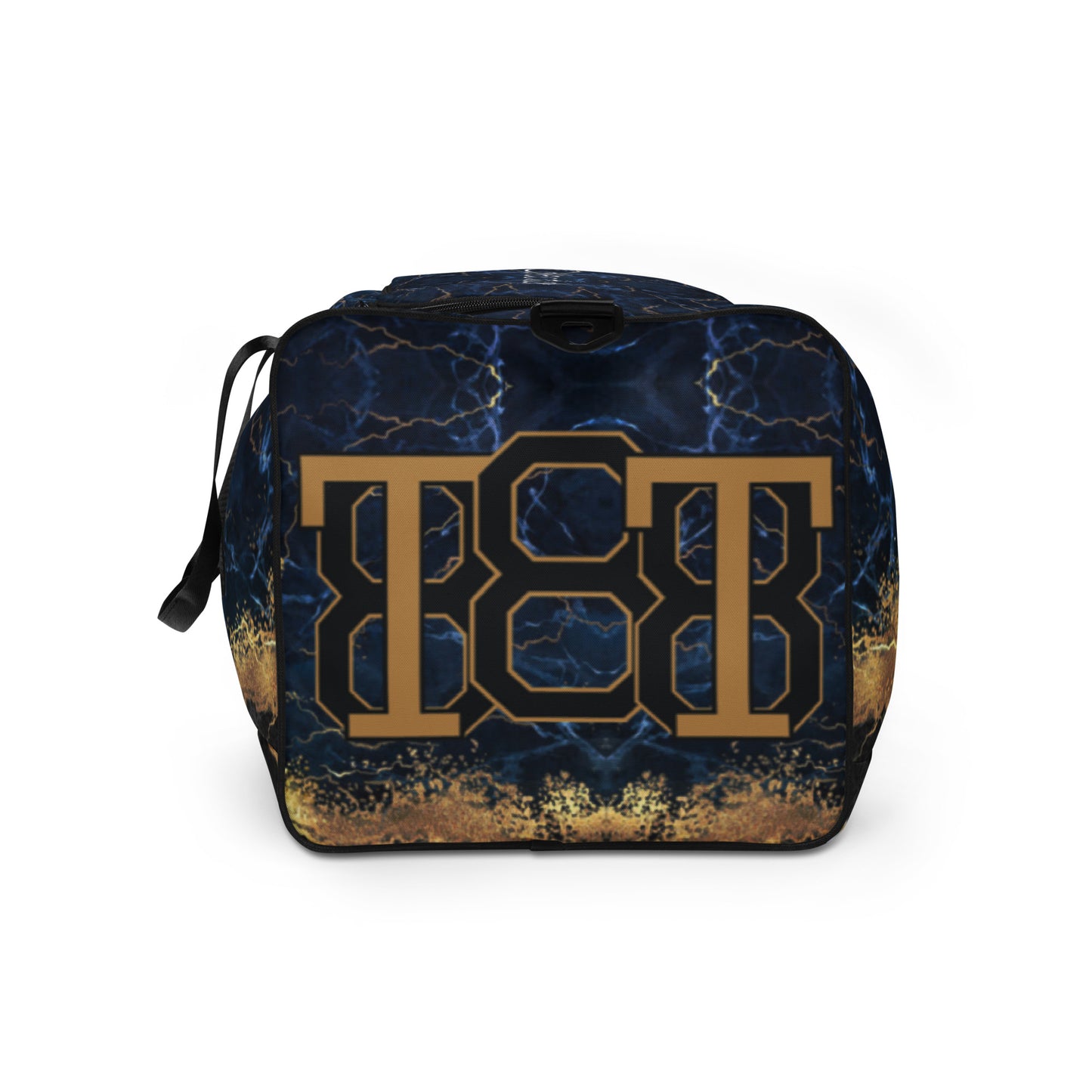 8xquiZit Collection Tri-color Blue, Gold, & White Duffle bag