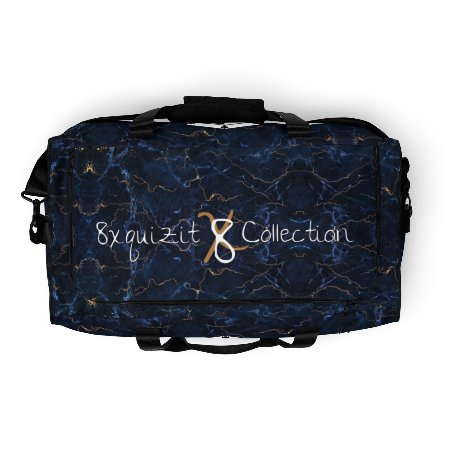 8xquiZit Collection Tri-color Blue, Gold, & White Duffle bag