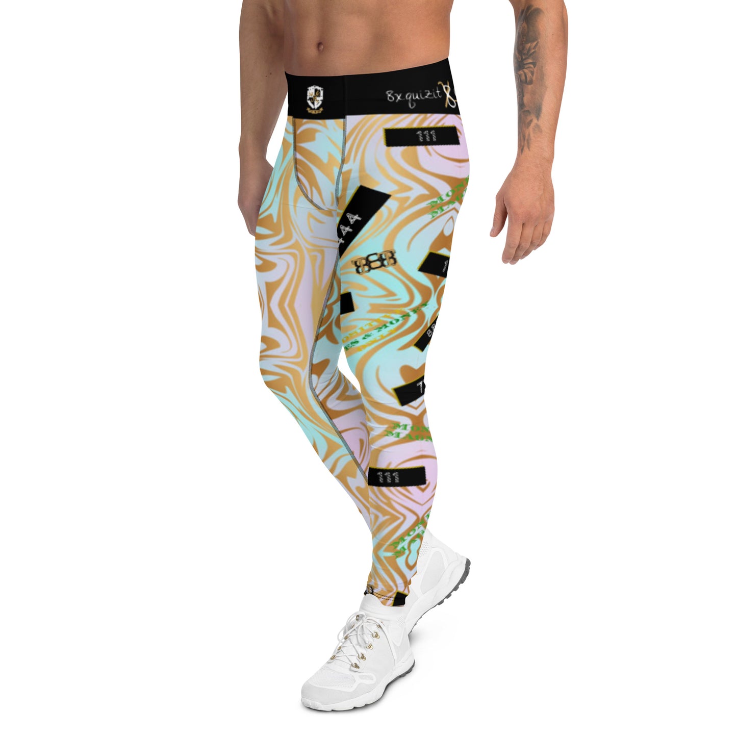 8xquiZit Collection - Pynk N Turq Jungle Luv Men's Leggings
