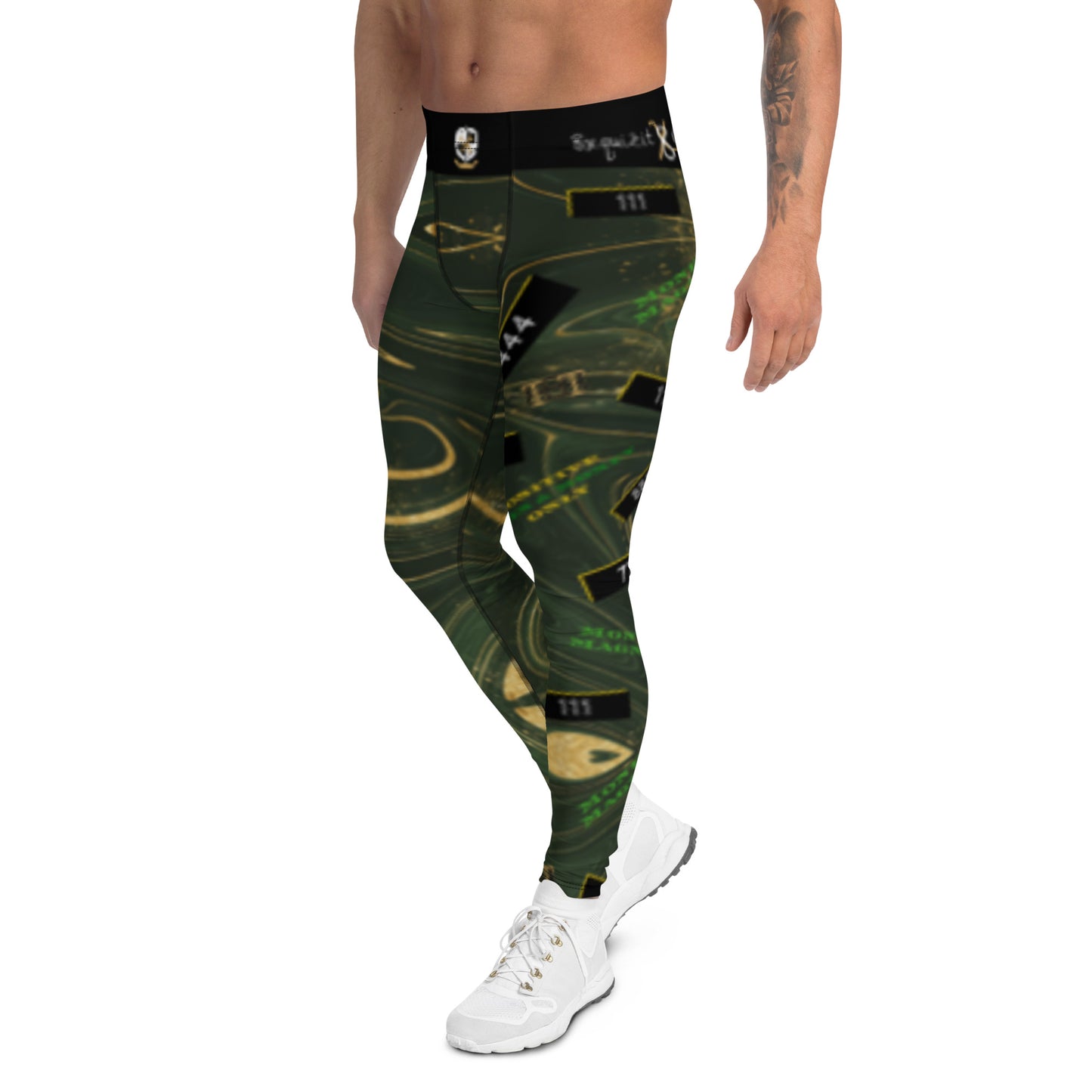 8xquiZit Collection - Green Luxury Men's Leggings
