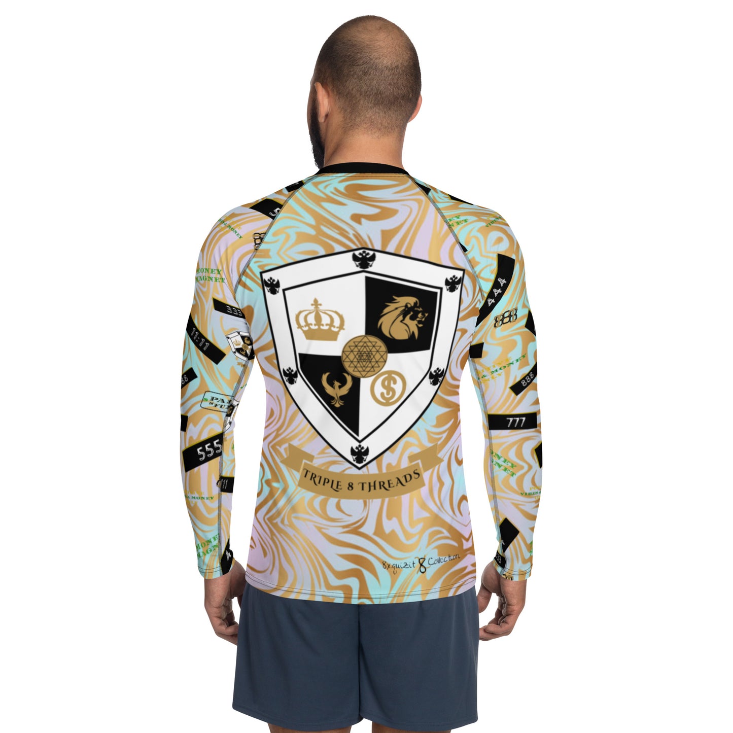 8xquiZit Collection - Men's Pynk N Turq Jungle Luv Long-sleeve Activewear