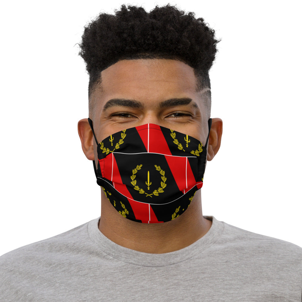 Black American Heritage Flag Premium face mask