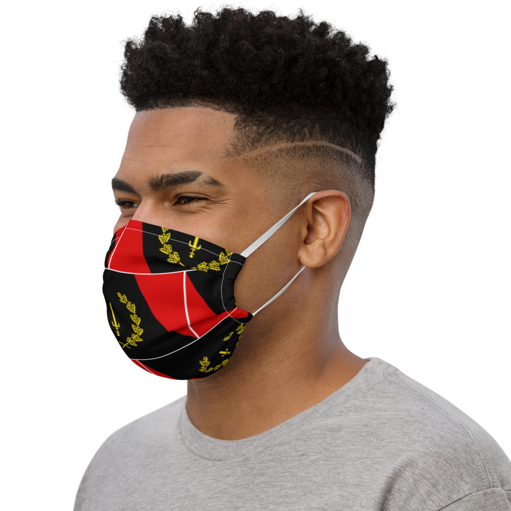 Black American Heritage Flag Premium face mask
