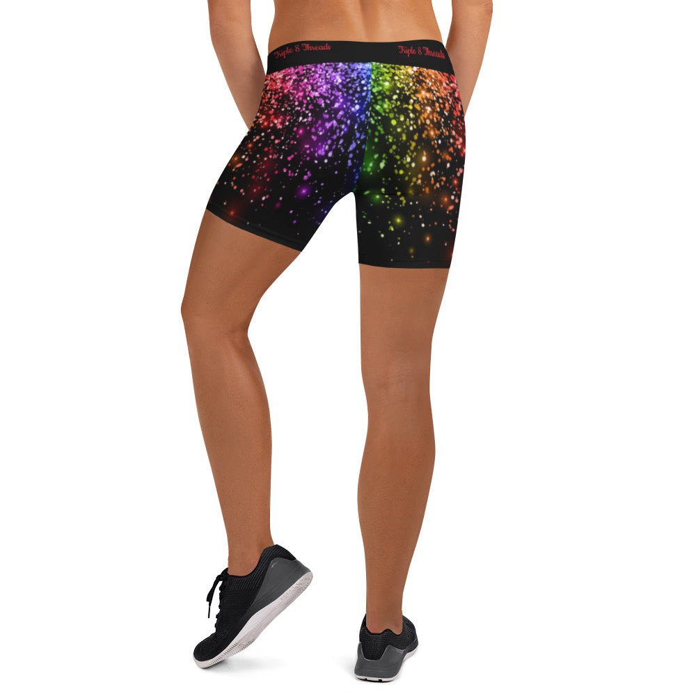 Black Rainbow Coruscate Shorts