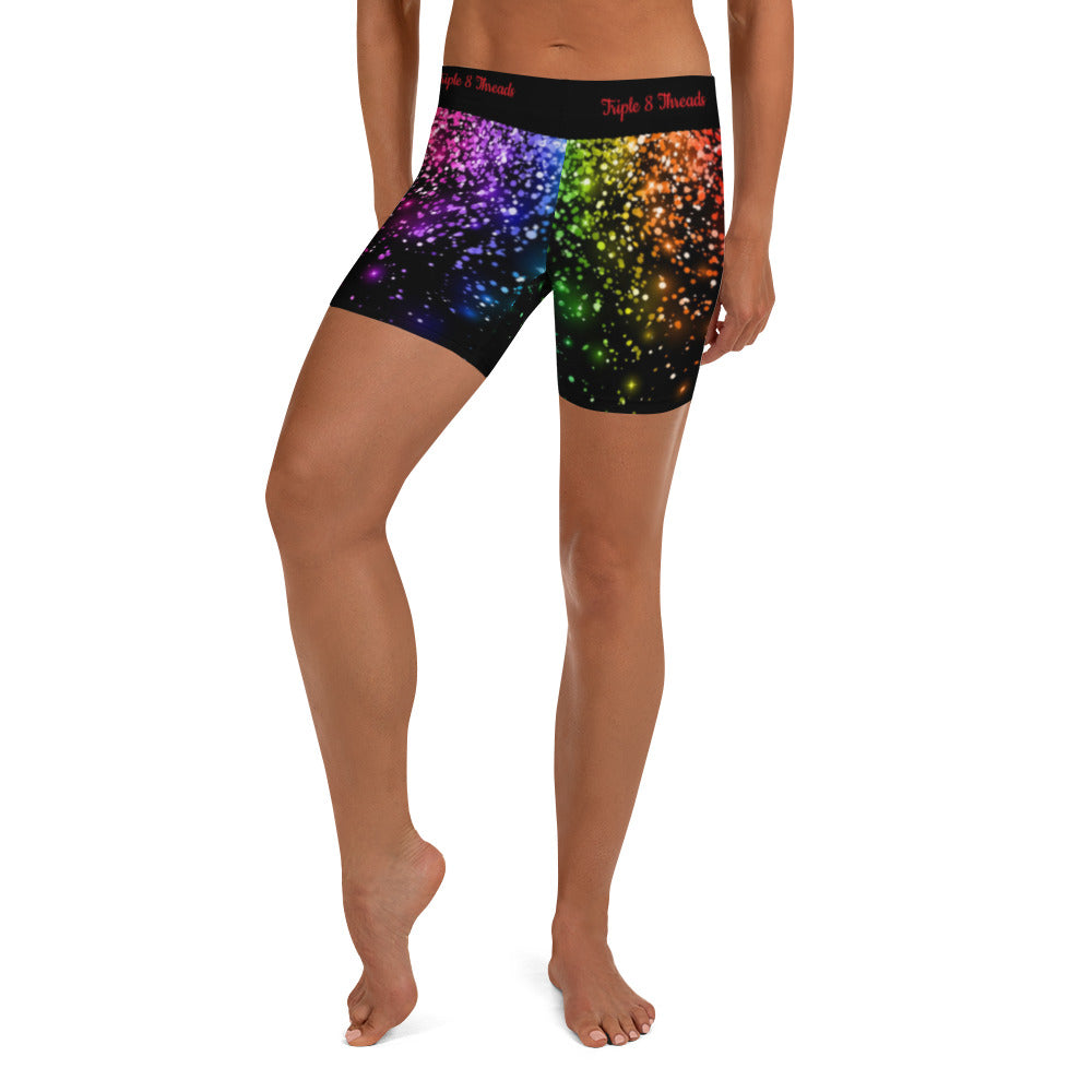 Black Rainbow Coruscate Shorts