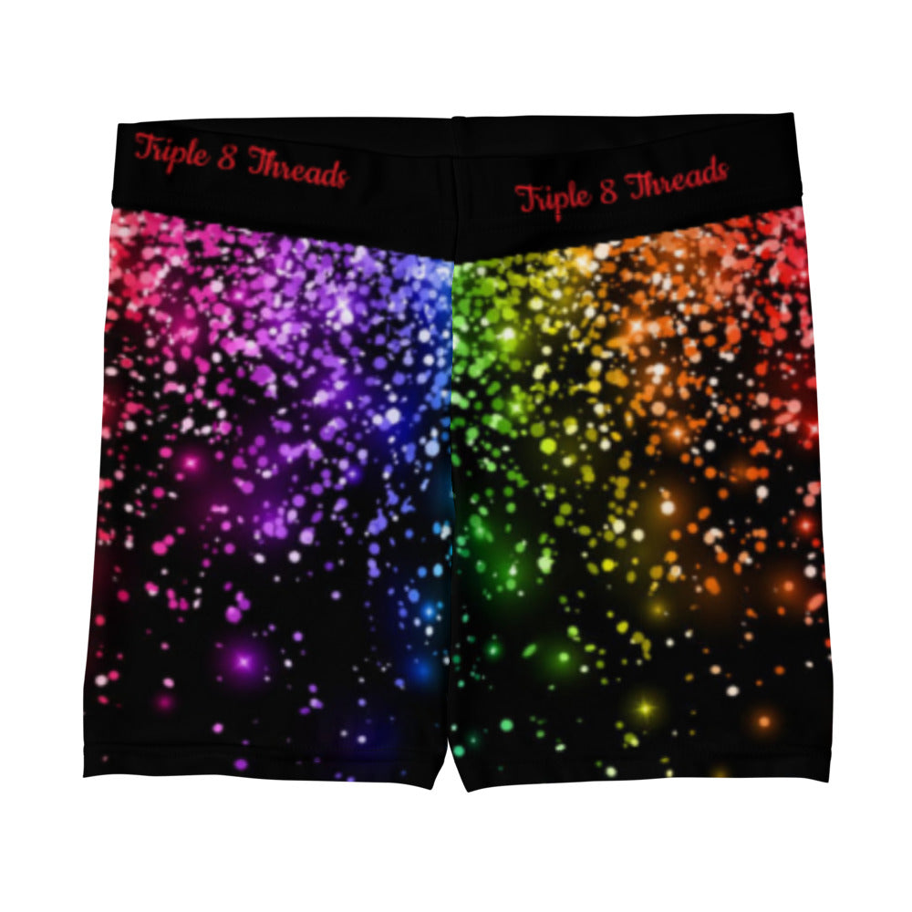 Black Rainbow Coruscate Shorts