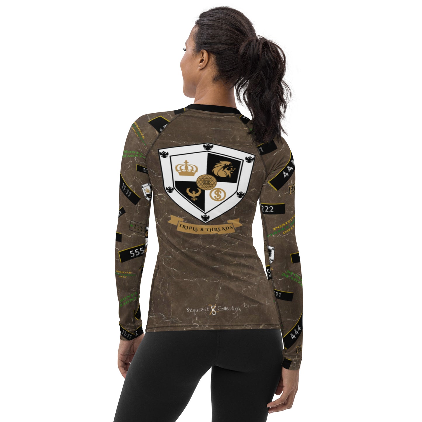 8xquiZit Collection - Women's Manifestation Marble Coco-cured Long Sleeve Activewear
