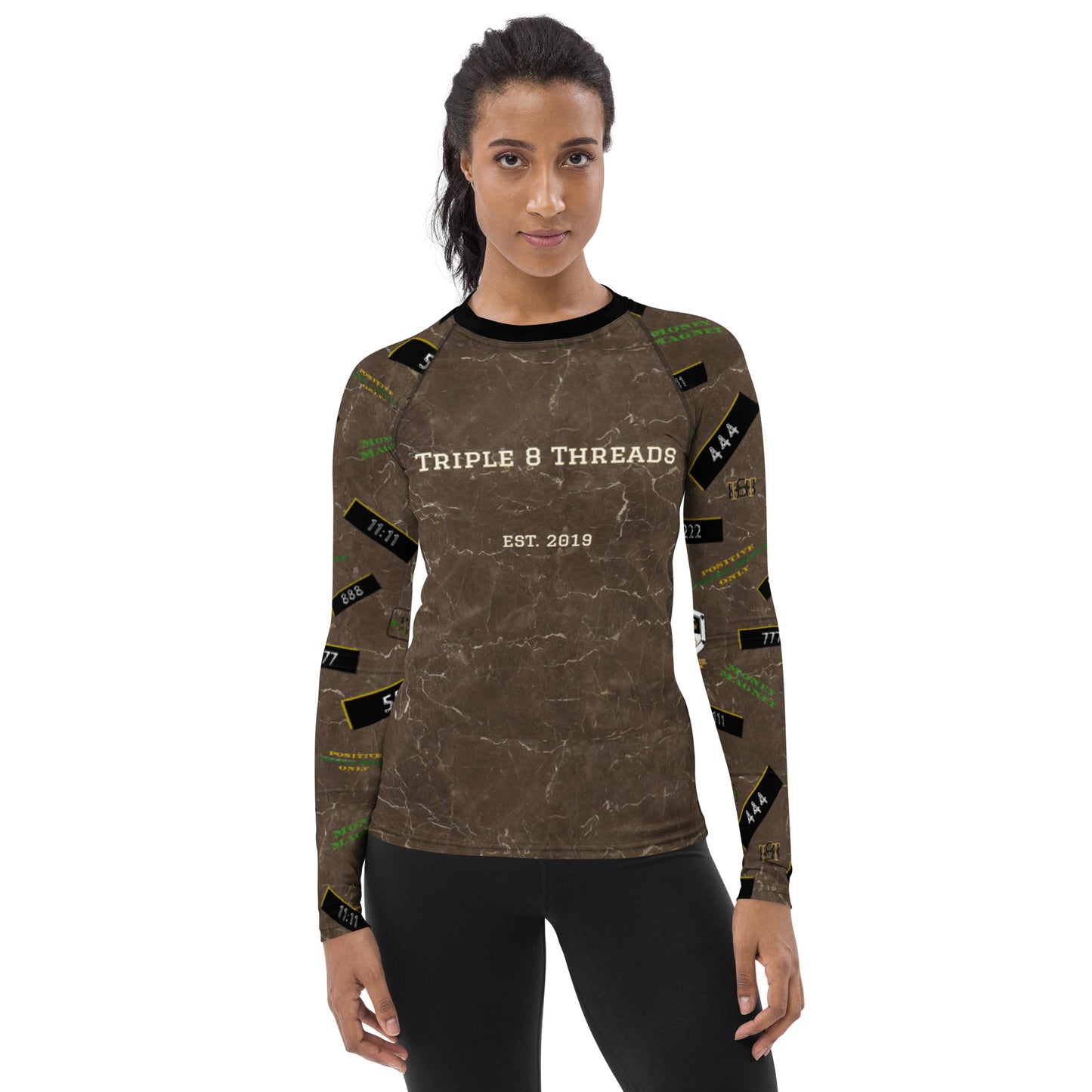 8xquiZit Collection - Women's Manifestation Marble Coco-cured Long Sleeve Activewear