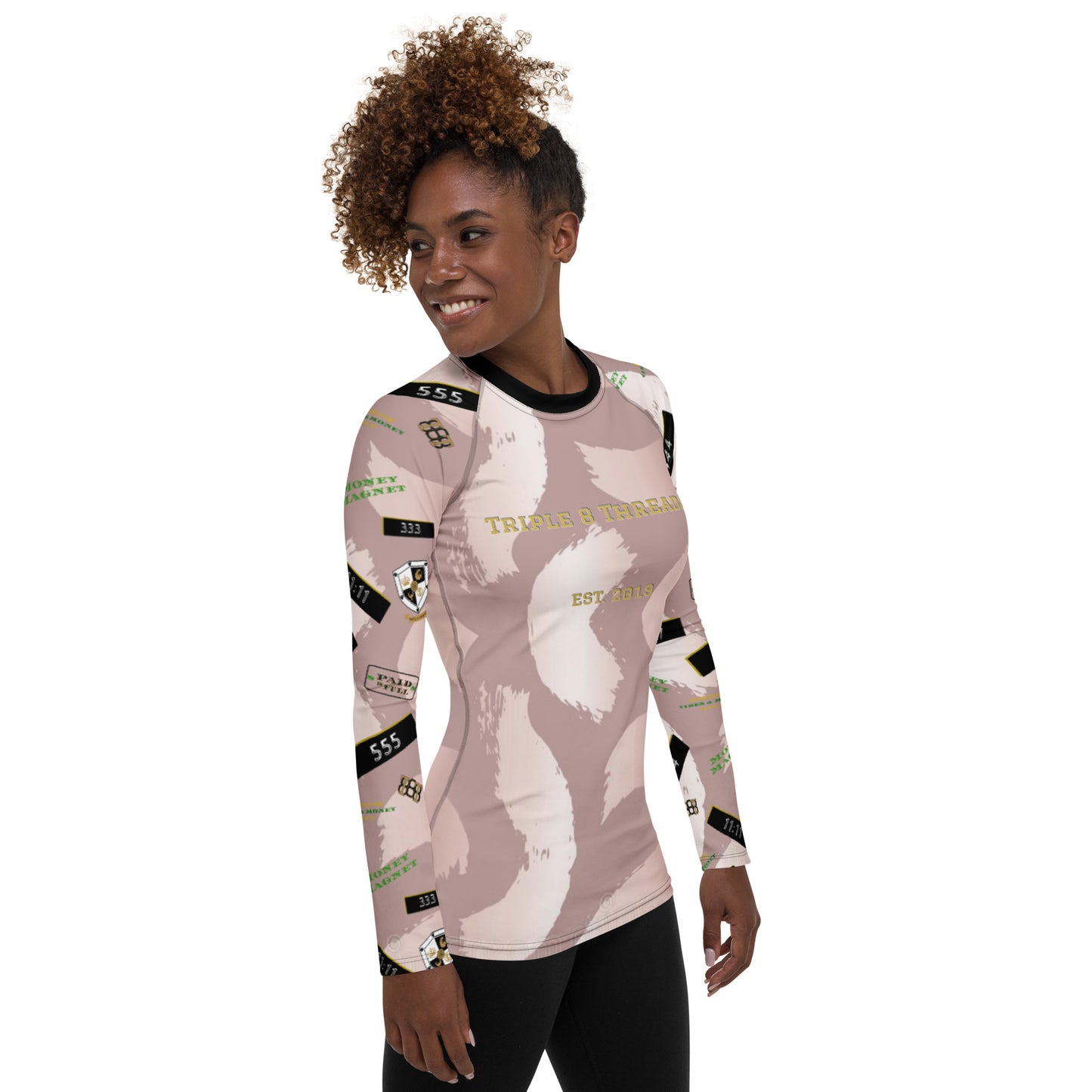 8xquiZit Collection - Women's Maniestation Pynk Slaymingo Long Sleeve Activewear Shirt