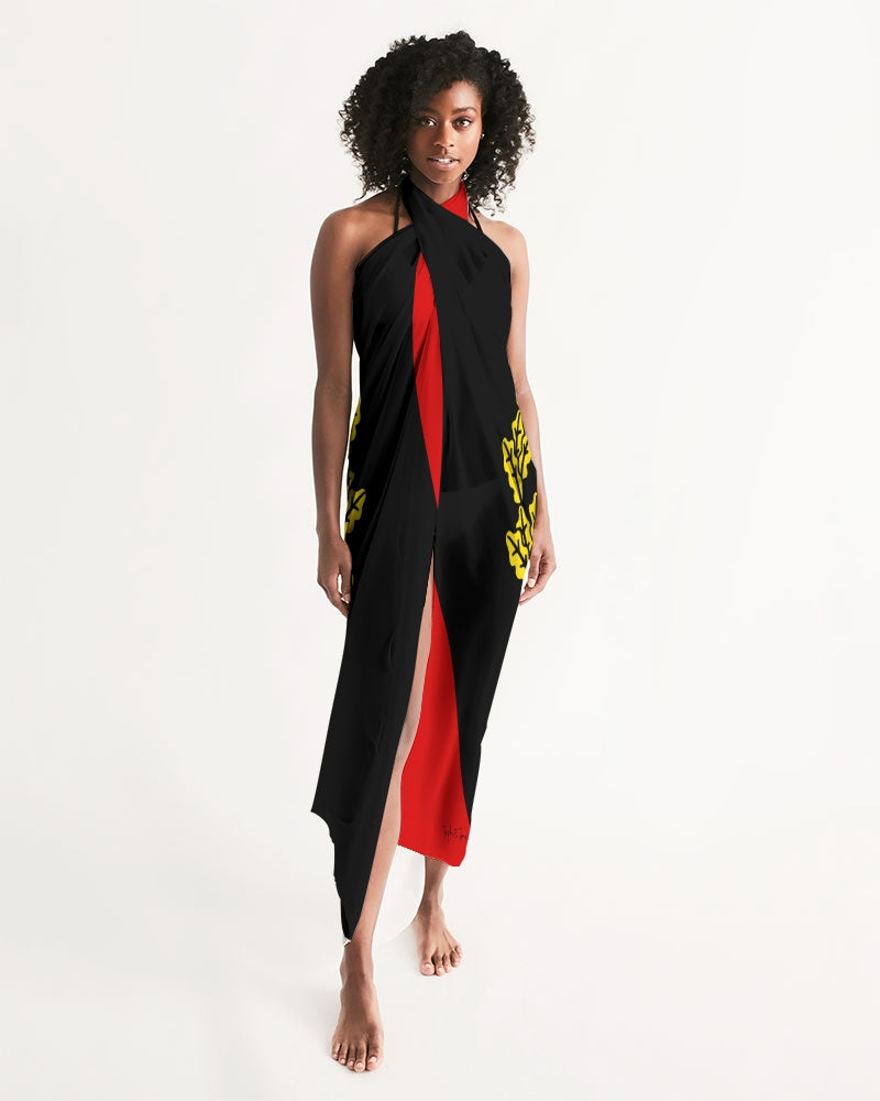 Black American Heritage Flag Swim Cover Up