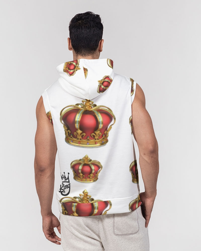 King Crown 1 Men's Premium Heavyweight Sleeveless Hoodie