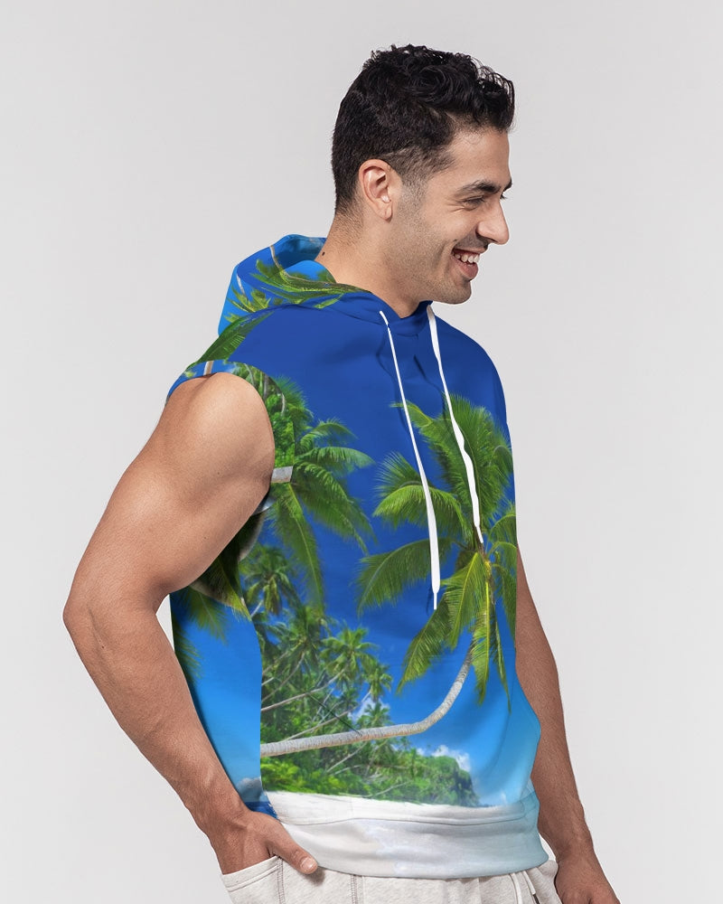 Beach Palms Men's Premium Heavyweight Sleeveless Hoodie