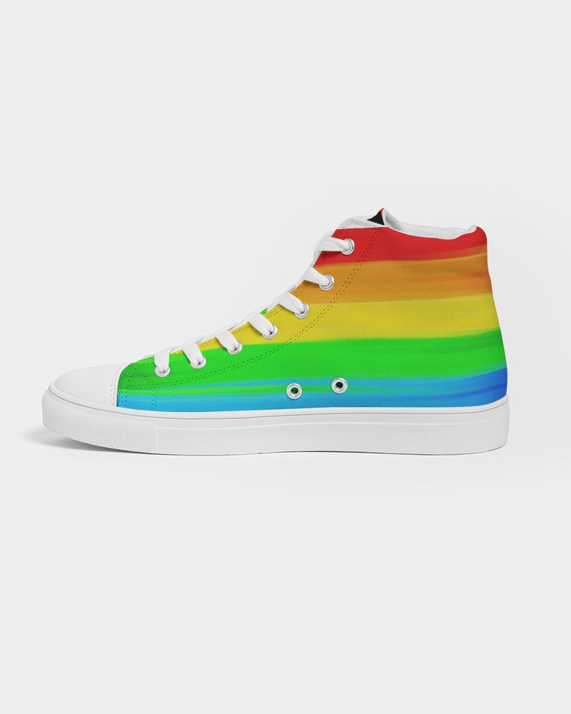 Pride 2022 Men's Painted Rainbow Hightop Canvas Shoe