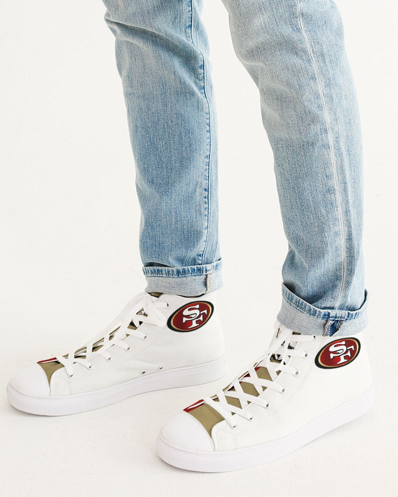 T8T Prosperity Shield - San Fran Strips Men's Hightop Canvas Shoe