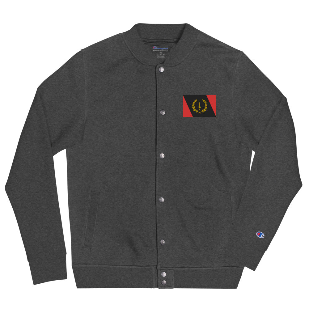 Black American Heritage Flag Embroidered Champion Bomber Jacket