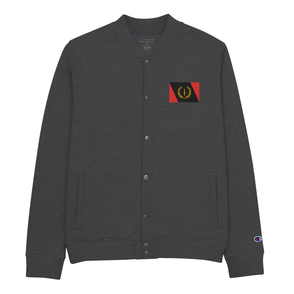 Black American Heritage Flag Embroidered Champion Bomber Jacket