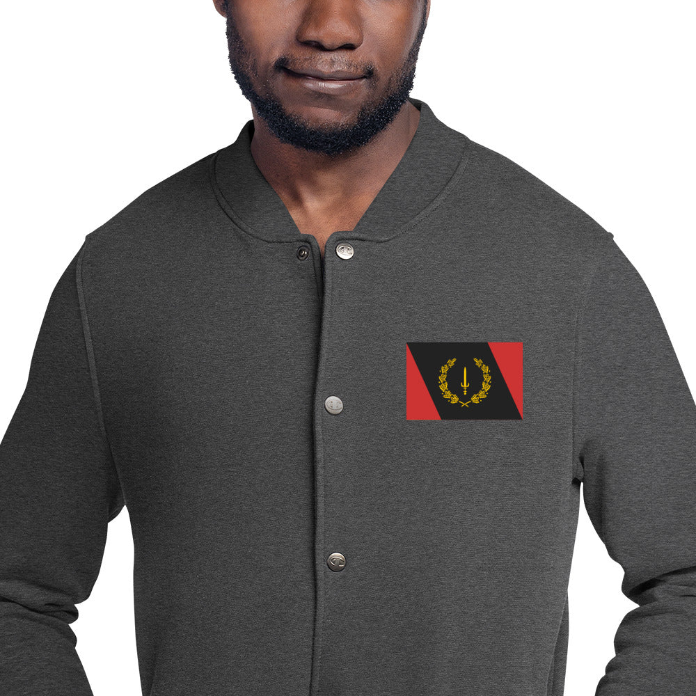 Black American Heritage Flag Embroidered Champion Bomber Jacket