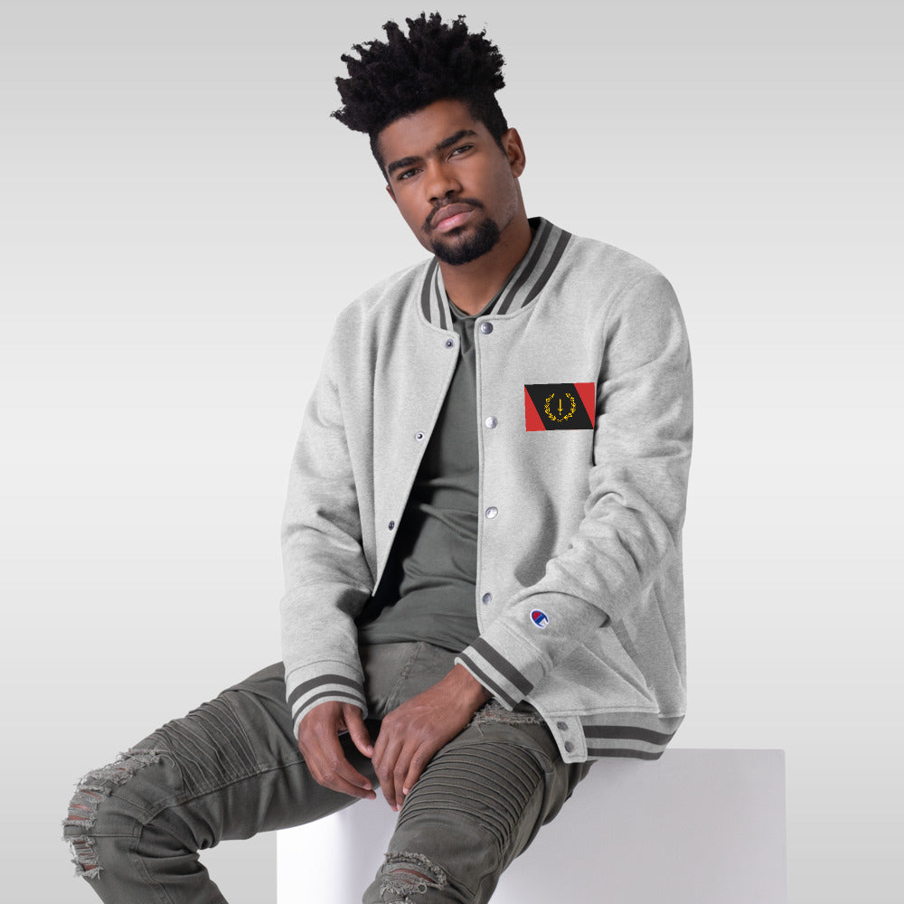 Black American Heritage Flag Embroidered Champion Bomber Jacket
