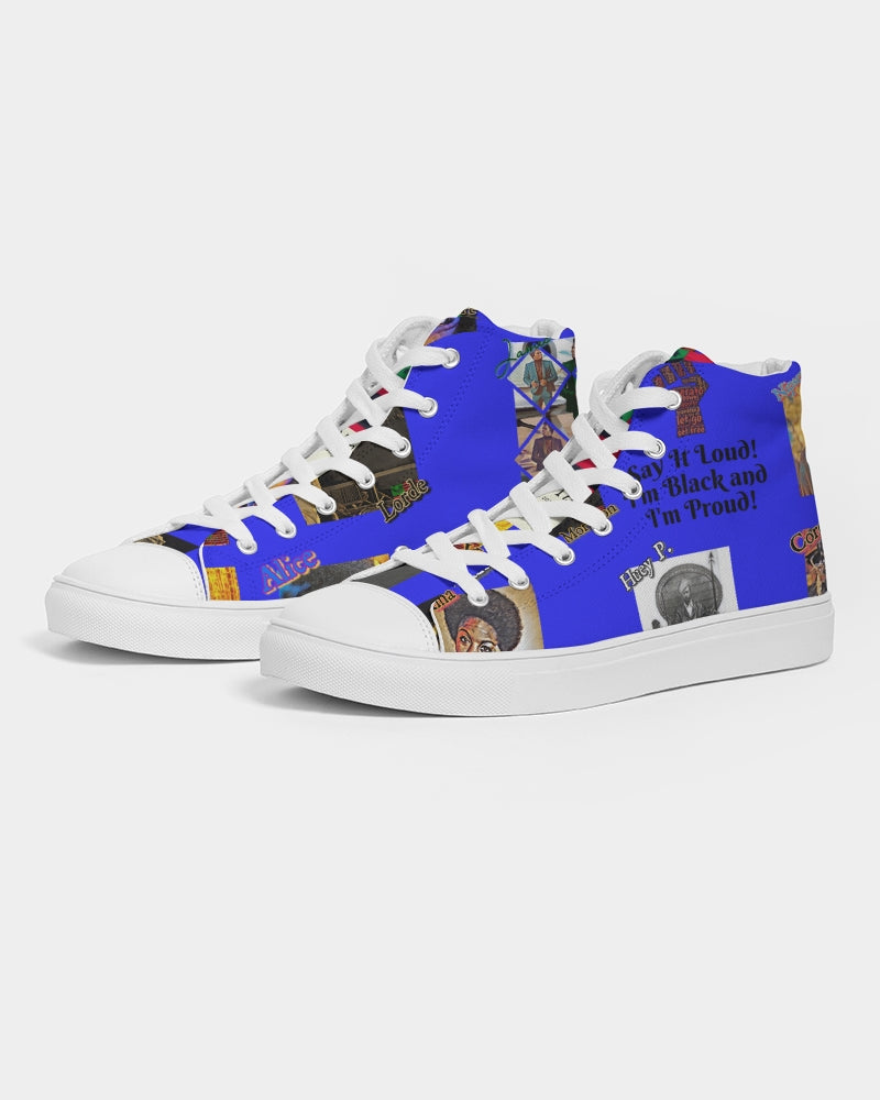 The Knowledge - Blue Kicks Men's Hightop Canvas Shoe