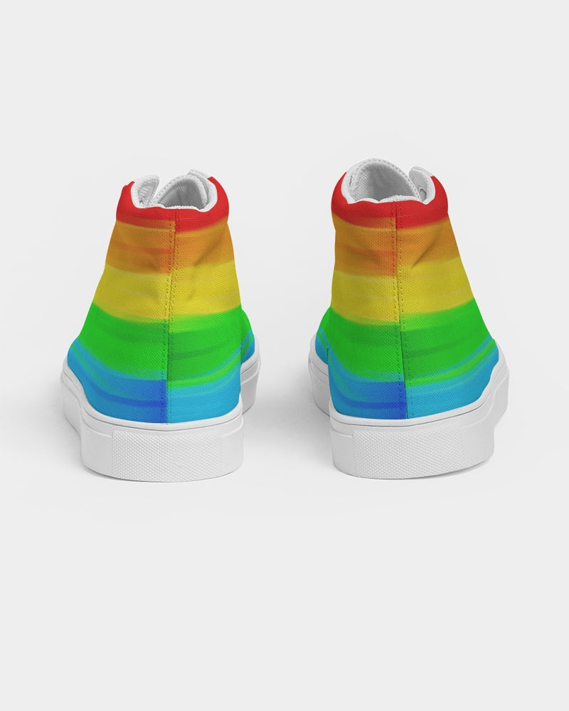 Pride 2022 Men's Painted Rainbow Hightop Canvas Shoe