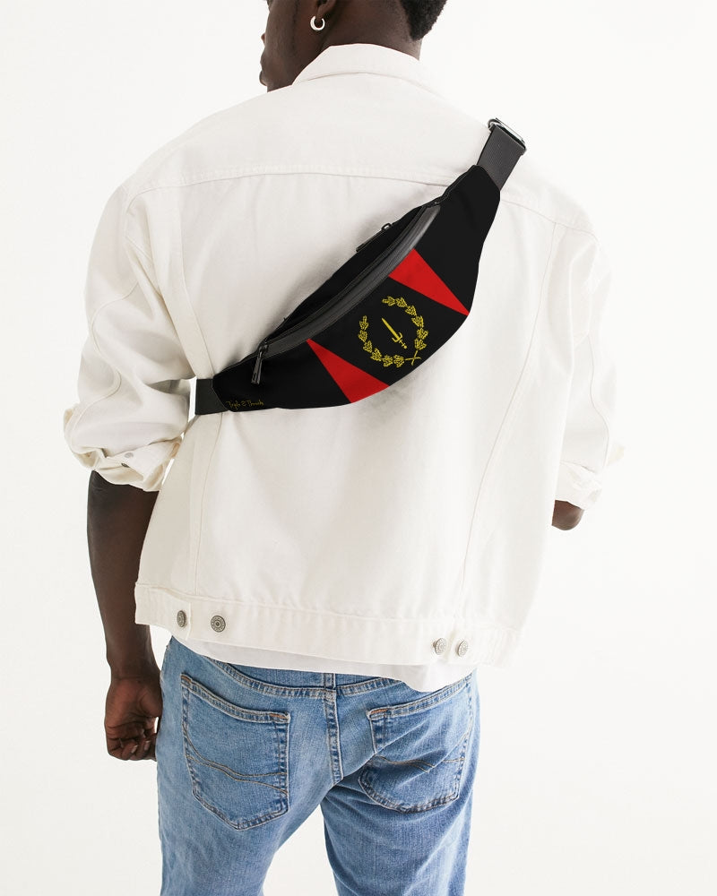 Black American Heritage Flag Crossbody Sling Bag