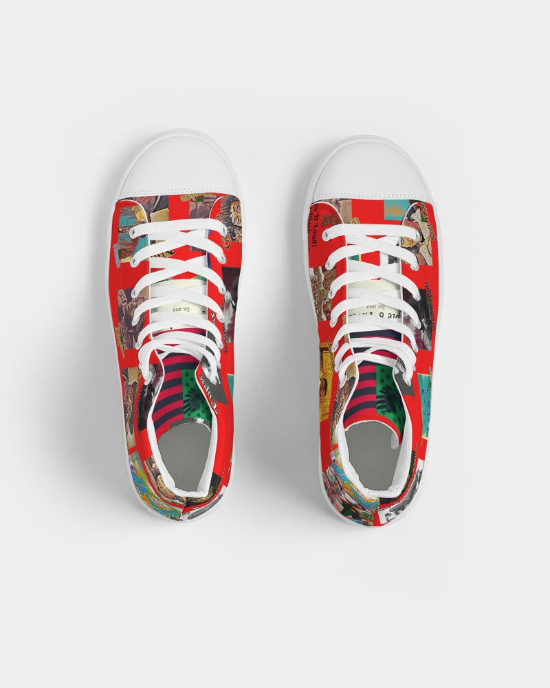 The Knowledge - Red Kicks Men's Hightop Canvas Shoe