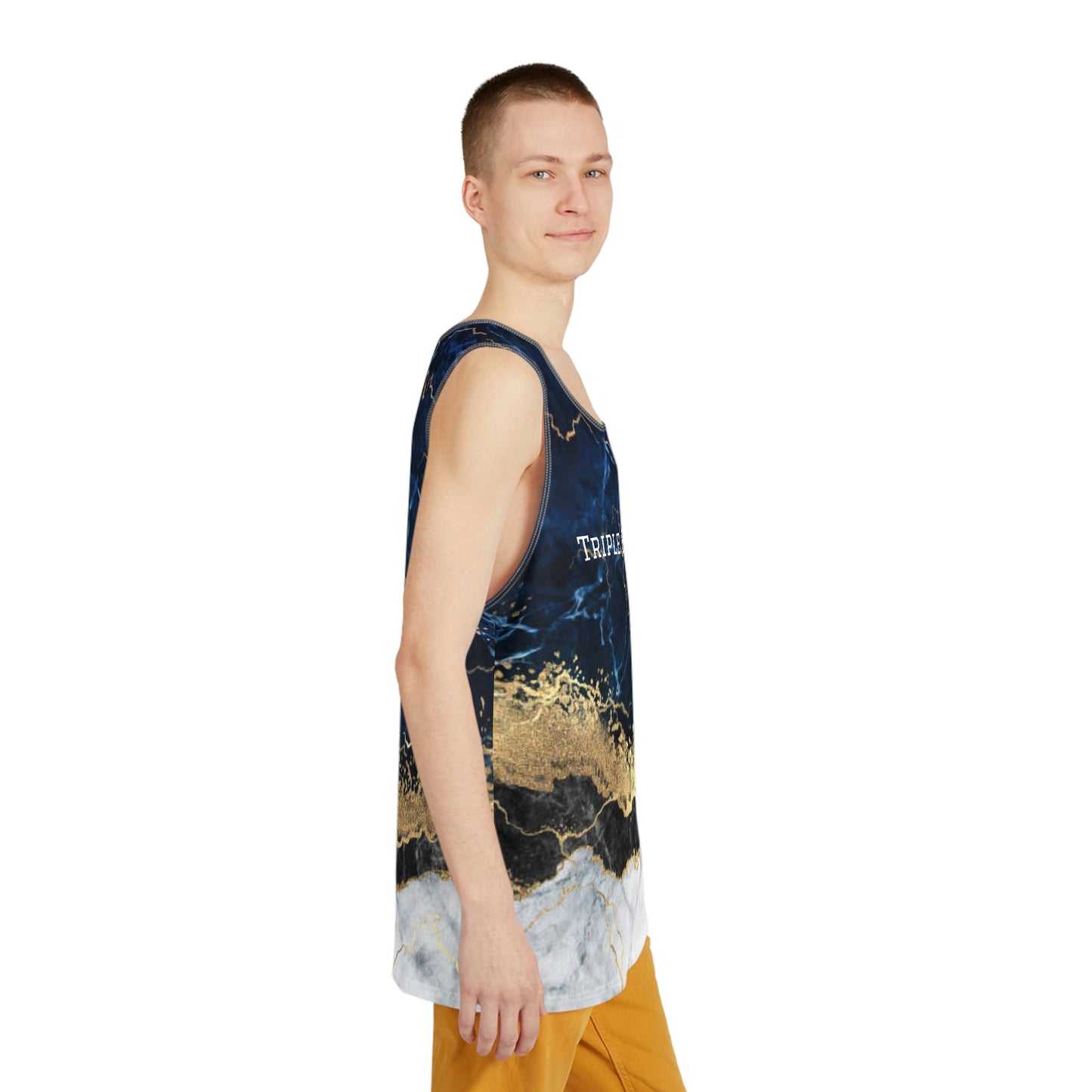 8xquiZit Collection - Tri-color Blue, Gold, & White Men's Tank