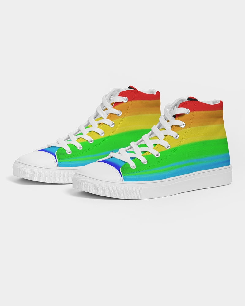 Pride 2022 Men's Painted Rainbow Hightop Canvas Shoe