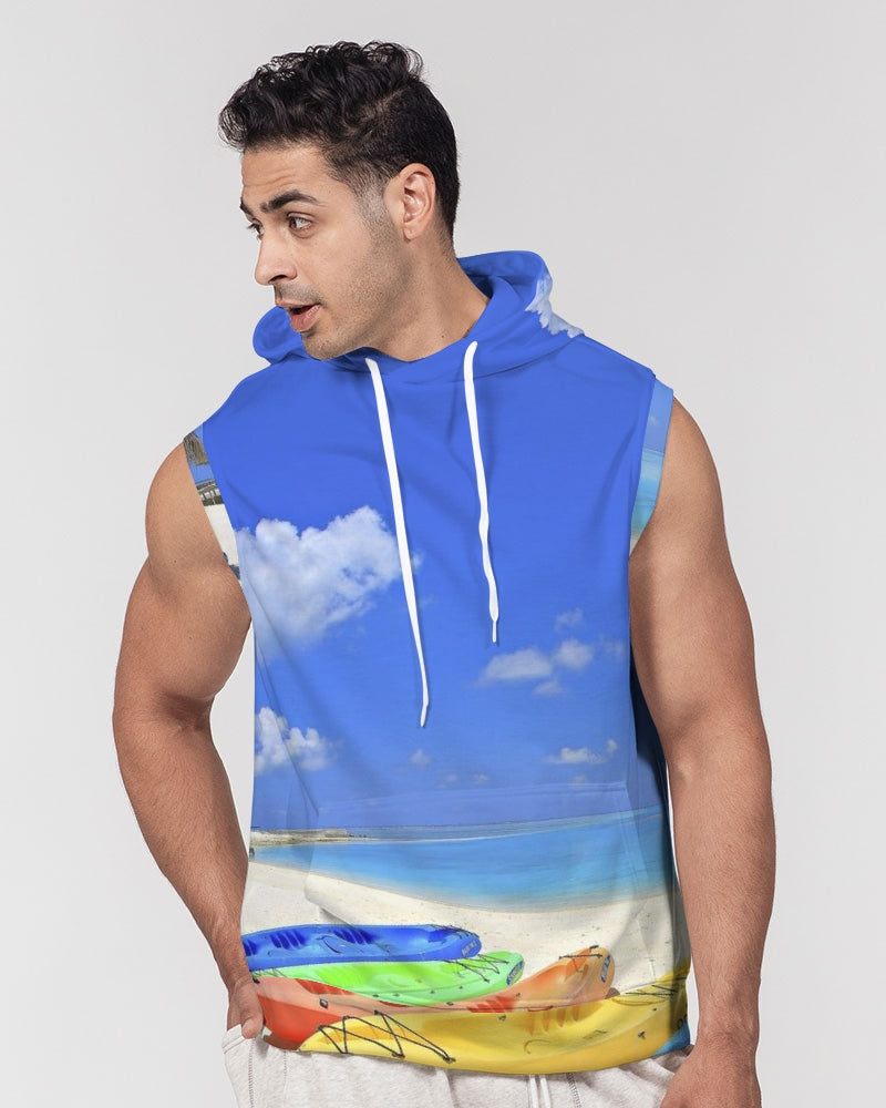 Beach Kayak Men's Premium Heavyweight Sleeveless Hoodie