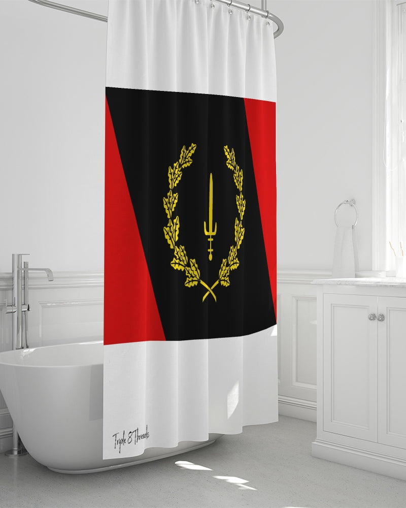 Black American Heritage Flag Shower Curtain 72"x72"