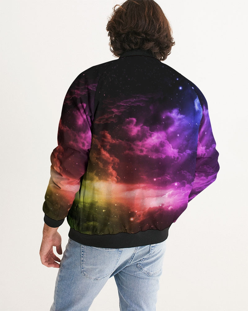 Pride 2022 Men's Rainbow Clouds Bomber Jacket