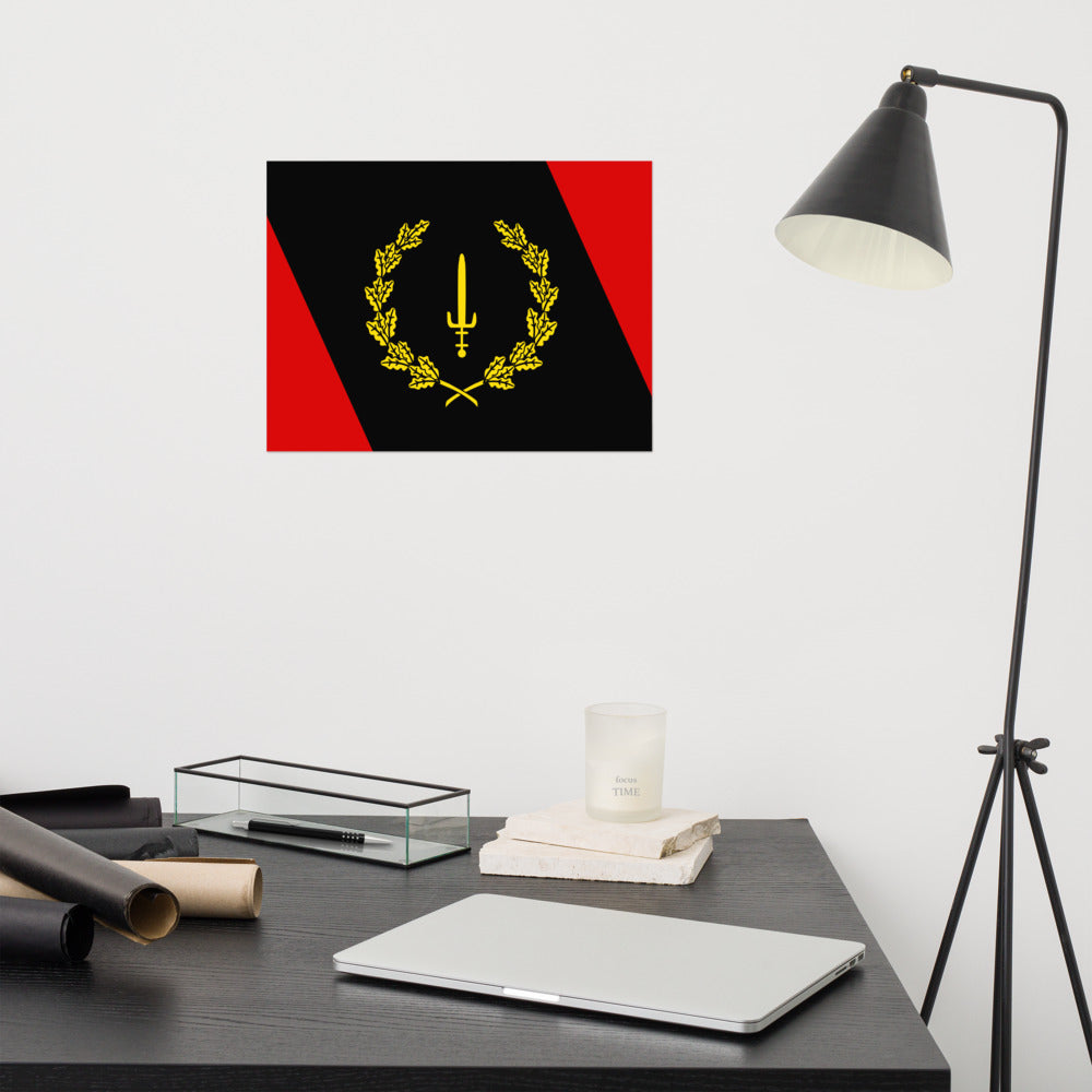 Black American Heritage Flag Poster