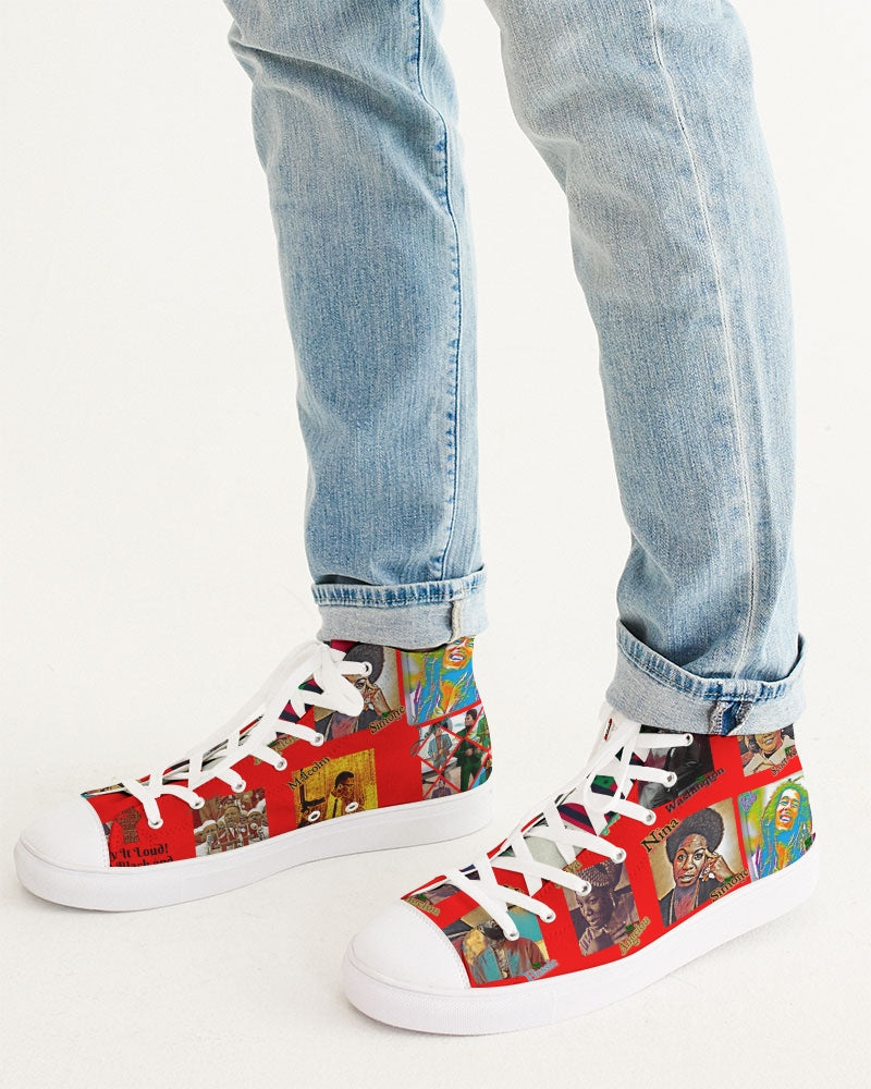 The Knowledge - Red Kicks Men's Hightop Canvas Shoe