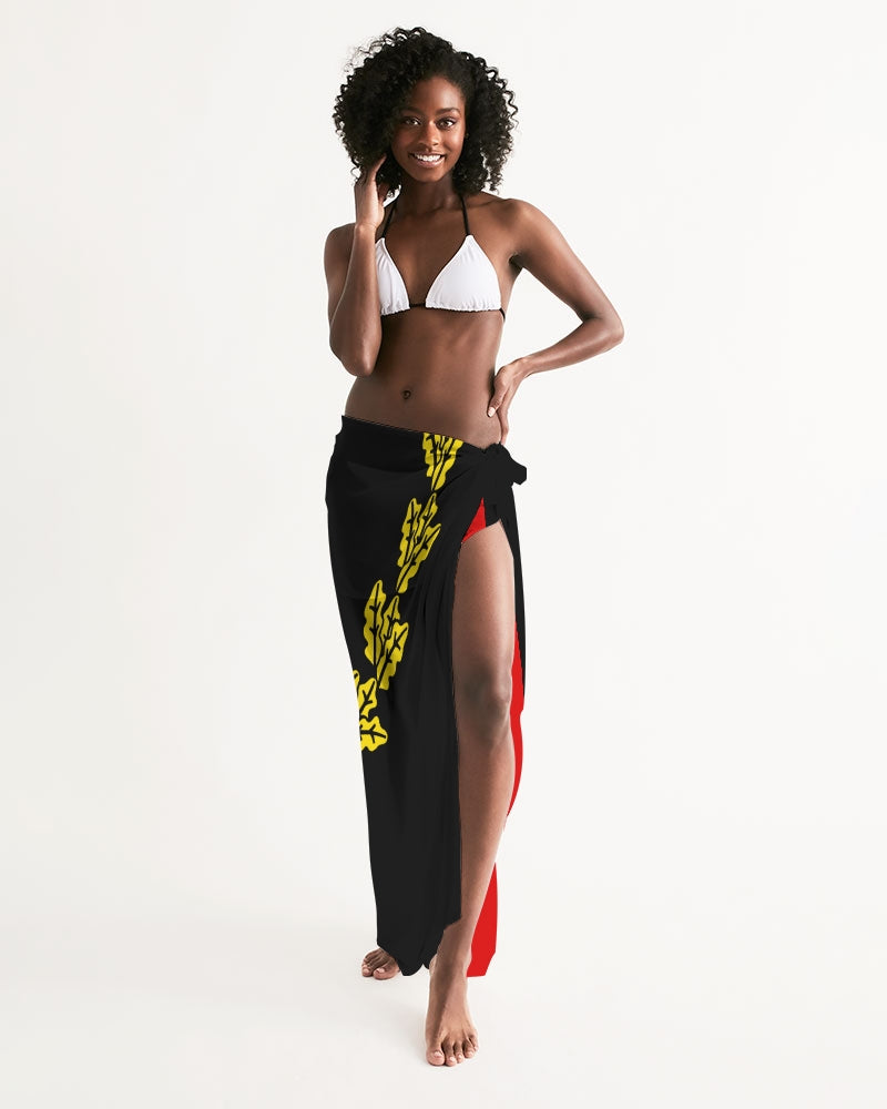 Black American Heritage Flag Swim Cover Up