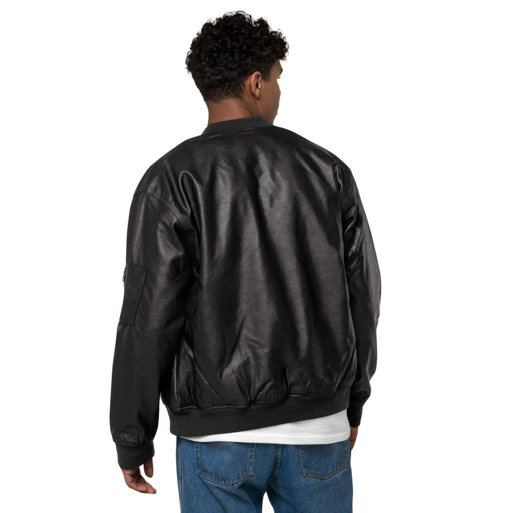 T8T Prosperity Leather Bomber Jacket