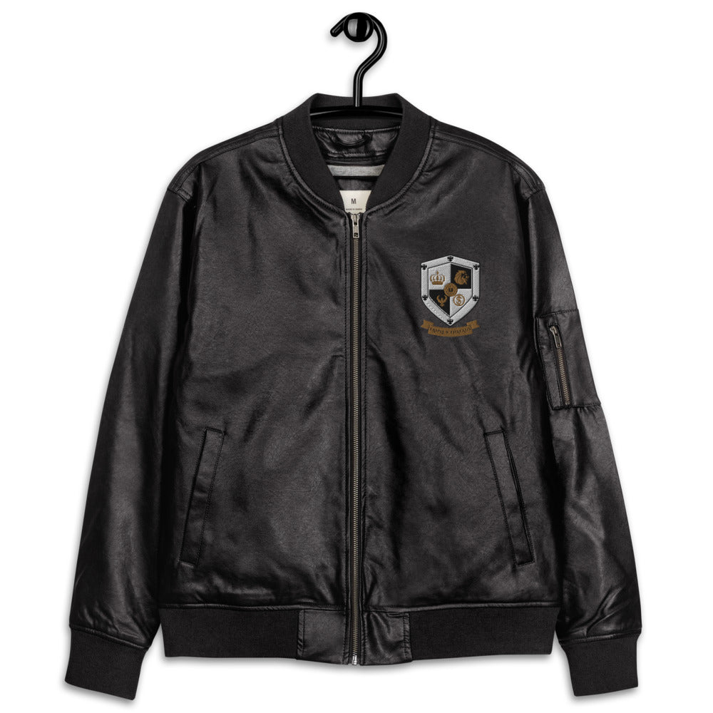 T8T Prosperity Leather Bomber Jacket