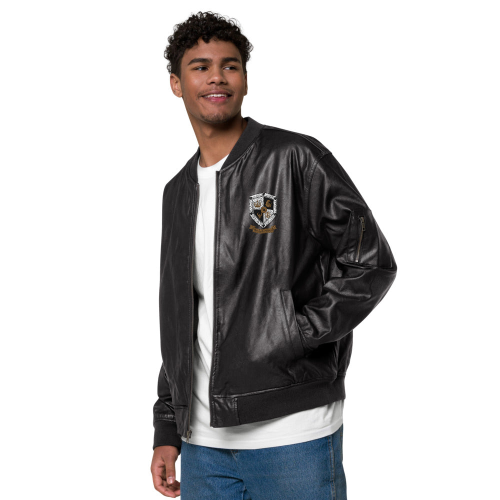 T8T Prosperity Leather Bomber Jacket