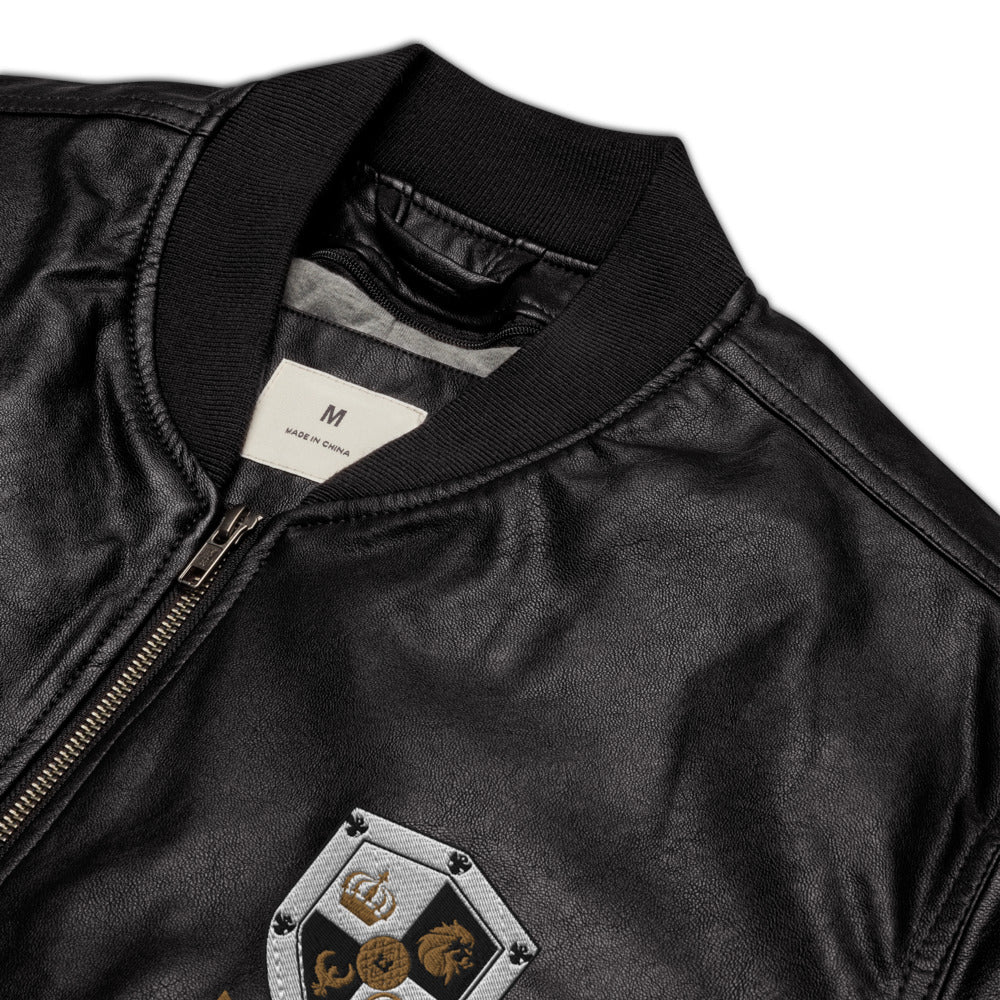 T8T Prosperity Leather Bomber Jacket