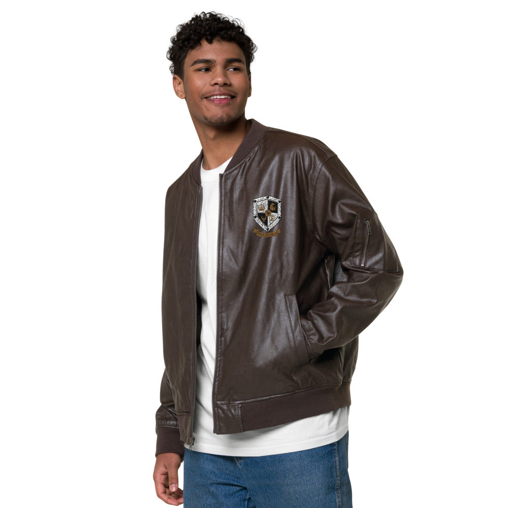 T8T Prosperity Leather Bomber Jacket