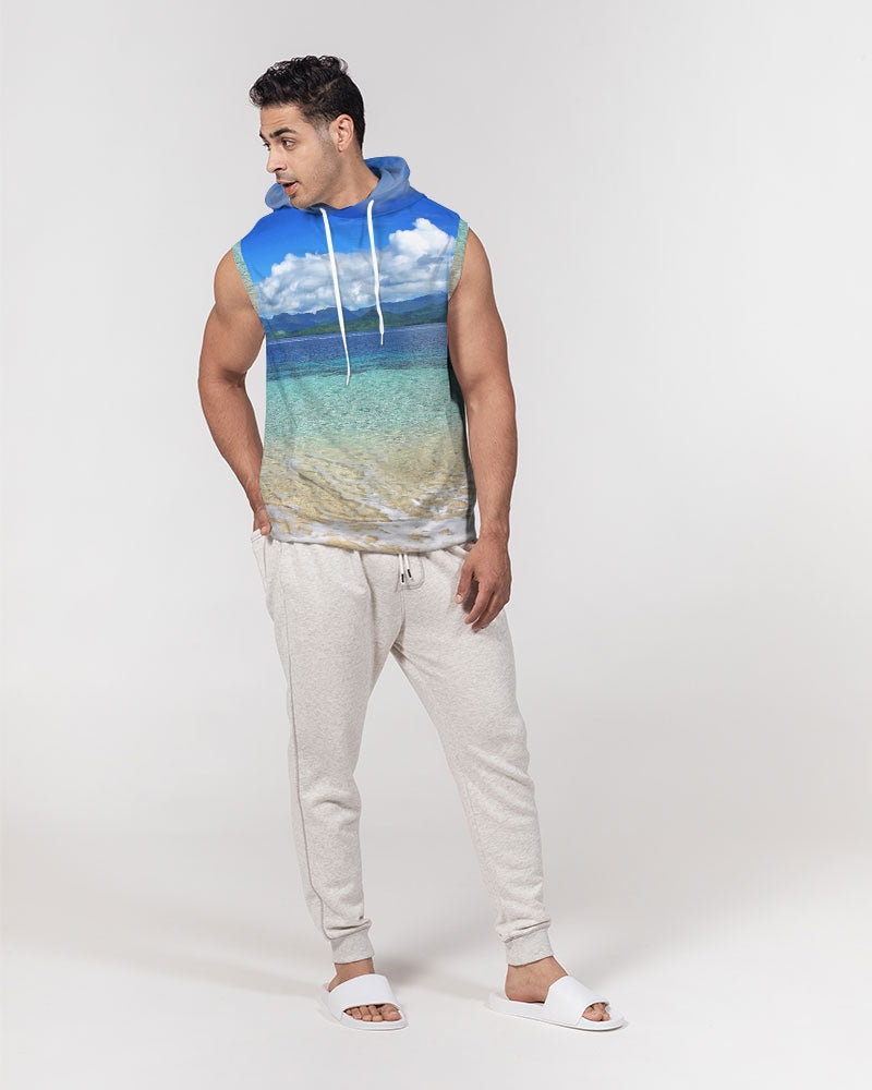 Beach 1 Men's Premium Heavyweight Sleeveless Hoodie