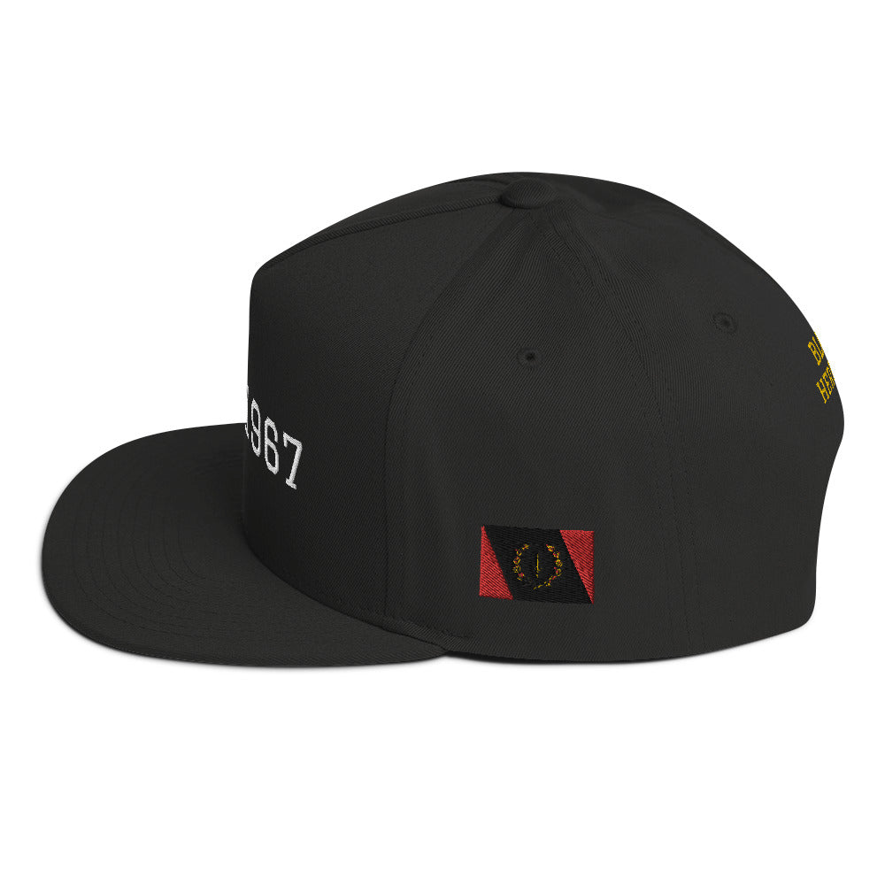 Black American Heritage Flag Flat Bill Cap