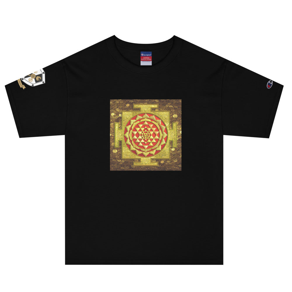 Gold Shri Yantra Men's Champion T-Shirt